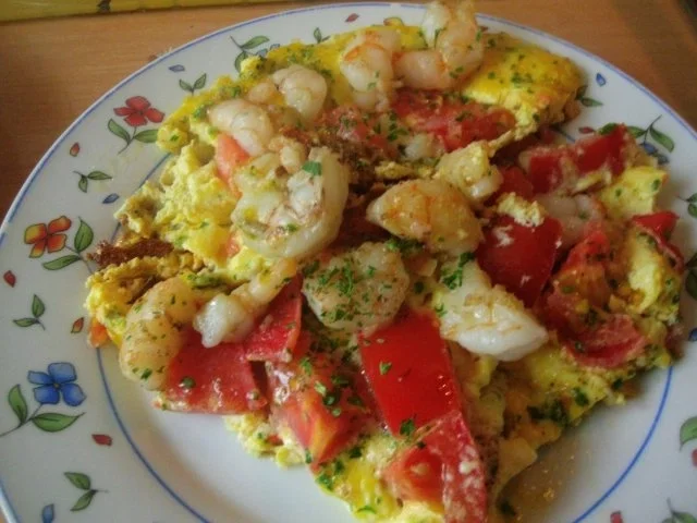 Rührei mit Garnelen und Tomaten - Rezept - Bild Nr. 9