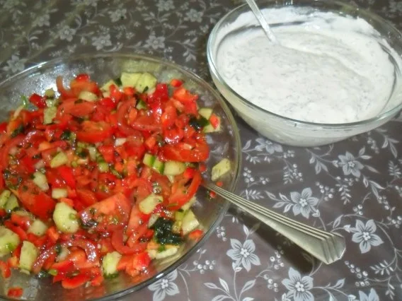 kräuterdipp mit seibling,glasierten möhren,kartoffeln,salat - Rezept - Bild Nr. 7