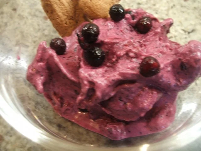 Dessert: Blitzeis mit Heidelbeeren - Rezept