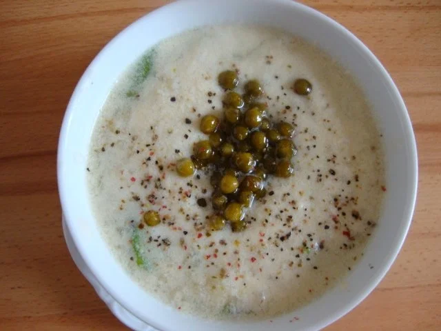 Spargel in legierter Limetten-Hühnersuppe mit "Butterchilli Erbsen" Topping - Rezept - Bild Nr. 3