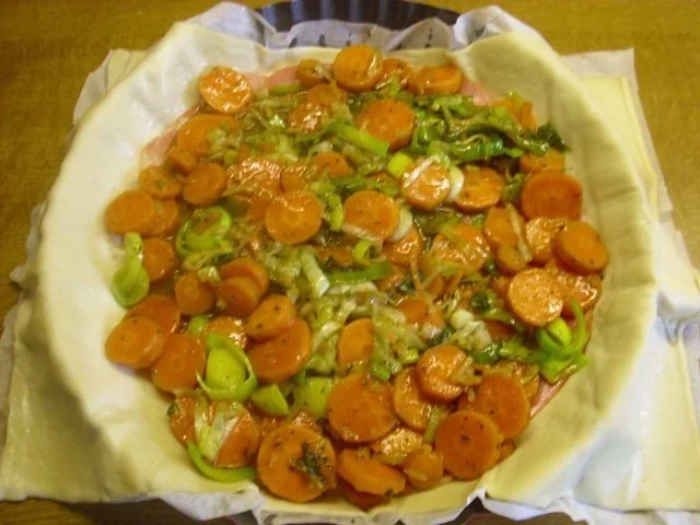 Möhren-Lauch-Tarte - Rezept - Bild Nr. 4