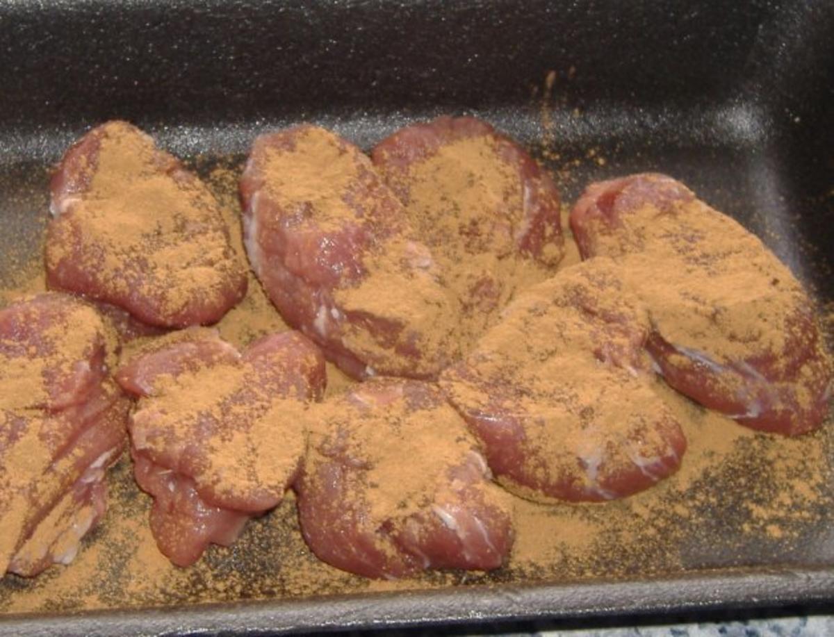 Schweinefilet mit Zimtsauce und Auberginen-Kartoffel-Gemüse - Rezept - Bild Nr. 3