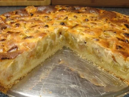 Rezept: Rhabarberkuchen mit Frischkäseguss Bild Nr. 3 Rhabarberkuchen mit Frischkäseguss - Rezept - Bild Nr. 3