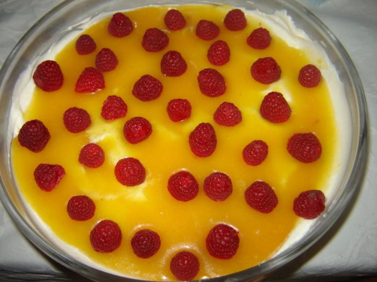 Lemon Trifle mit Himbeeren - Rezept