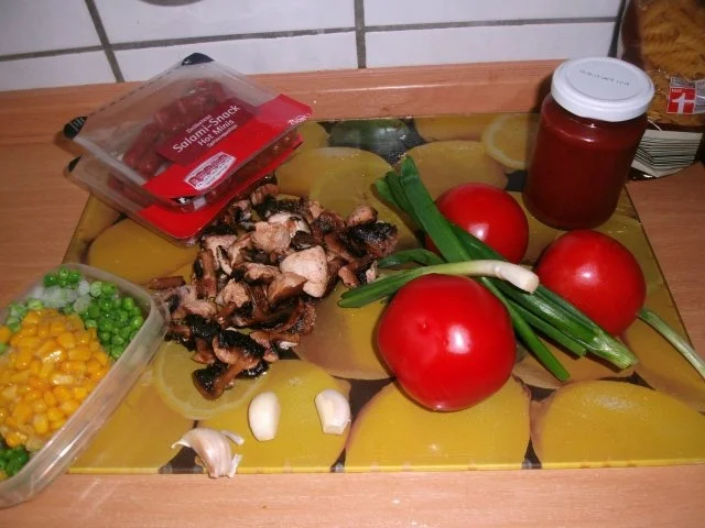 Cabanossipfanne mit Gemüse ,Tomaten und Nudeln - Rezept - Bild Nr. 4