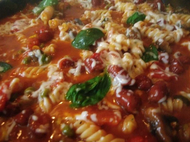 Cabanossipfanne mit Gemüse ,Tomaten und Nudeln - Rezept - Bild Nr. 14