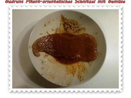 Rezept: Fleisch: Schnitzel orientalisch mit Gemüse Bild Nr. 3 Fleisch: Schnitzel orientalisch mit Gemüse - Rezept - Bild Nr. 3