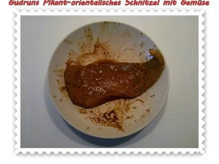 Rezept: Fleisch: Schnitzel orientalisch mit Gemüse Bild Nr. 4 Fleisch: Schnitzel orientalisch mit Gemüse - Rezept - Bild Nr. 4