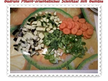 Rezept: Fleisch: Schnitzel orientalisch mit Gemüse Bild Nr. 6 Fleisch: Schnitzel orientalisch mit Gemüse - Rezept - Bild Nr. 6
