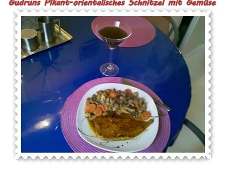 Rezept: Fleisch: Schnitzel orientalisch mit Gemüse Bild Nr. 13 Fleisch: Schnitzel orientalisch mit Gemüse - Rezept - Bild Nr. 13