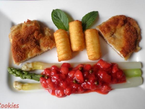 Spargel mit Erdbeer Chutney - schnell &amp; einfach - von Cookies
