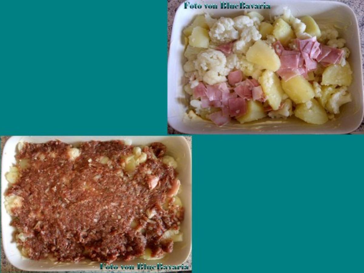 Aufläufe: Blumenkohlauflauf mit Hackfleisch und Kartoffeln - Rezept - Bild Nr. 3