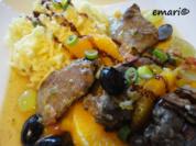 fruchtige Hühner Leber & Press Kartoffeln - Rezept