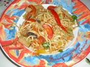 Wokgemüse mit Räuchtofu und Chinese Noodels - Rezept