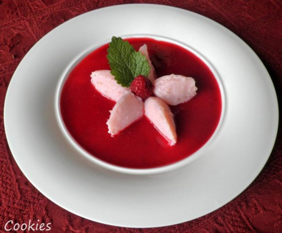 Erdbeer - Buttermilch - Dessert auf Himbeer - Spiegel ... - Rezept - Bild Nr. 2