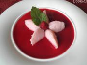 Erdbeer - Buttermilch - Dessert auf Himbeer - Spiegel ... - Rezept