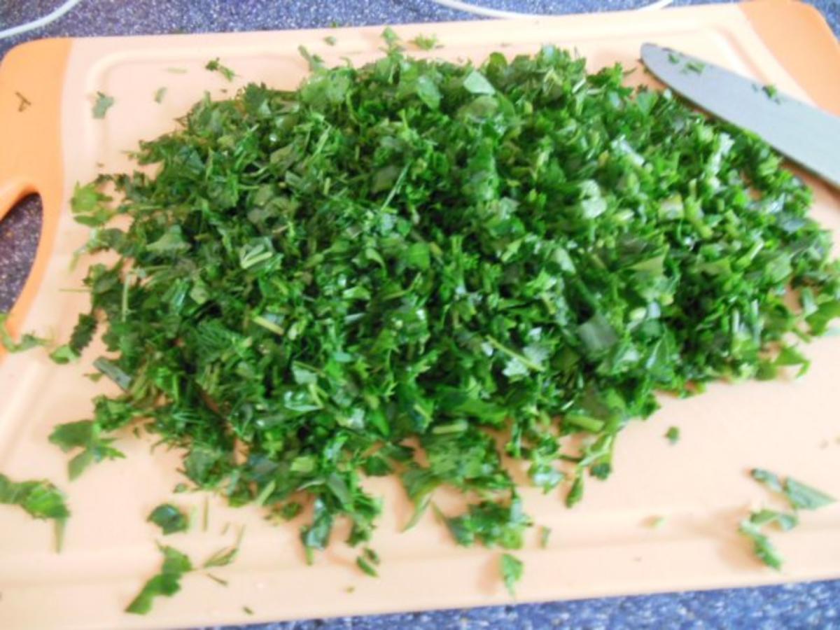 Kochen:Zanderklösschen mit Grüner Soße und Safrankartoffeln - Rezept - Bild Nr. 4