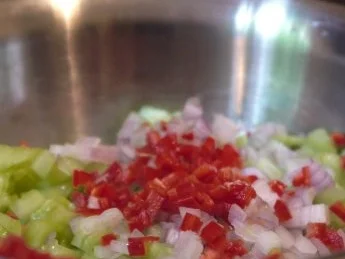 Büffelmozzarella mit Mango-Gurken-Salsa - Rezept - Bild Nr. 4