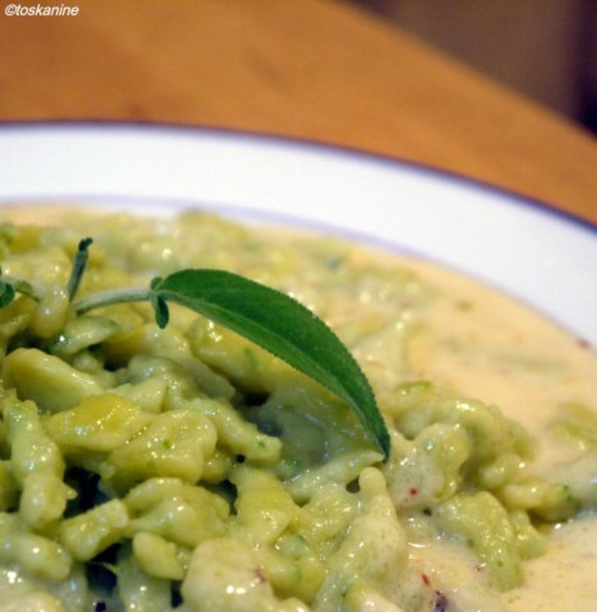 Bilder für Bärlauch-Spätzle mit Parmesan-Sauce - Rezept