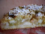 Rhabarberkuchen mit Pudding - Rezept