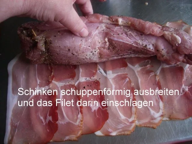 Gefülltes Schweinefilet im Speckmantel - Rezept - Bild Nr. 10
