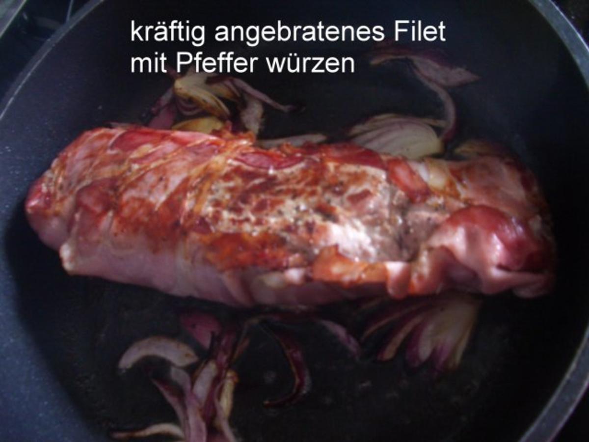 Gefülltes Schweinefilet im Speckmantel - Rezept - Bild Nr. 12