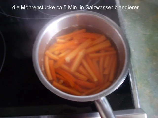 Rezept: Karamellisierter grüner Spargel mit jungen Möhrchen Bild Nr. 4 Karamellisierter grüner Spargel mit jungen Möhrchen - Rezept - Bild Nr. 4