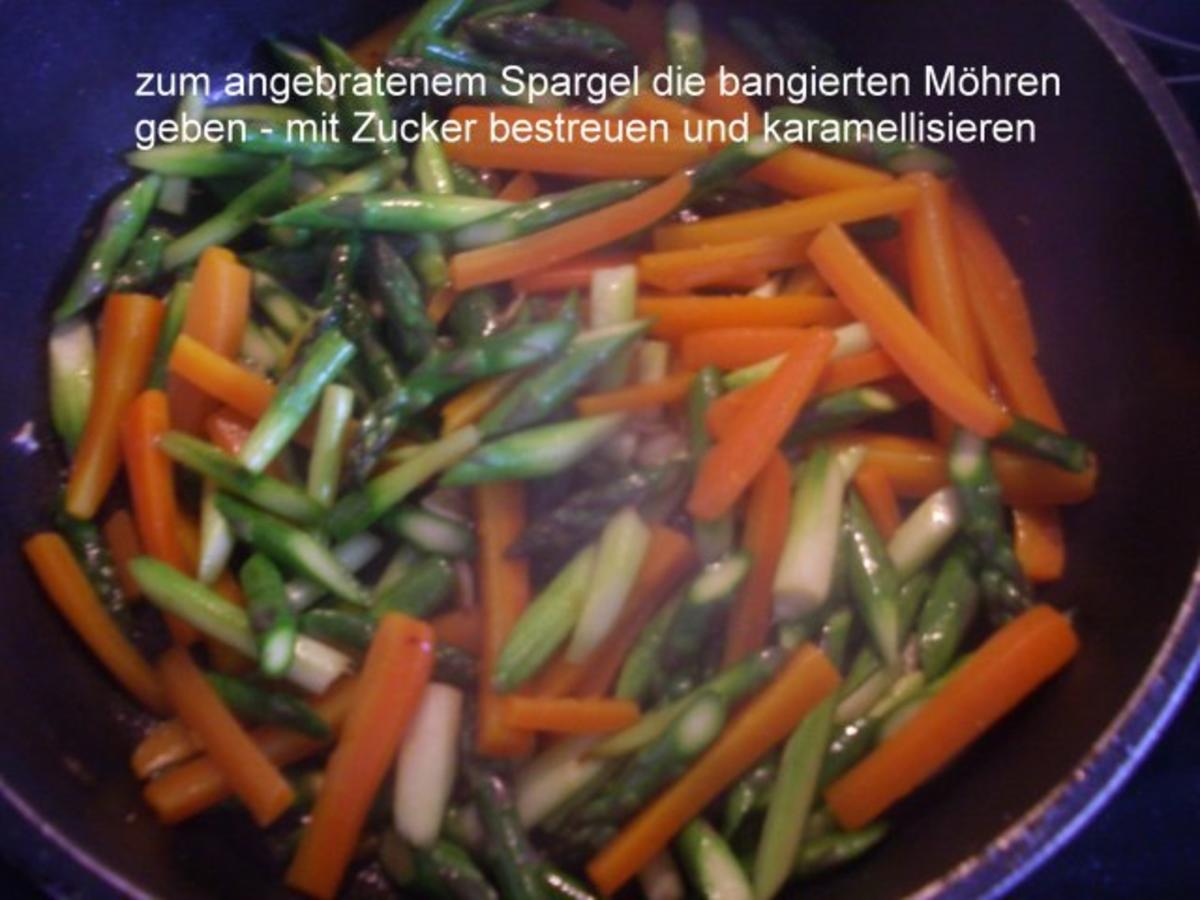 Karamellisierter grüner Spargel mit jungen Möhrchen - Rezept - Bild Nr. 8