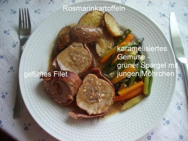 Rezept: Karamellisierter grüner Spargel mit jungen Möhrchen Karamellisierter grüner Spargel mit jungen Möhrchen - Rezept