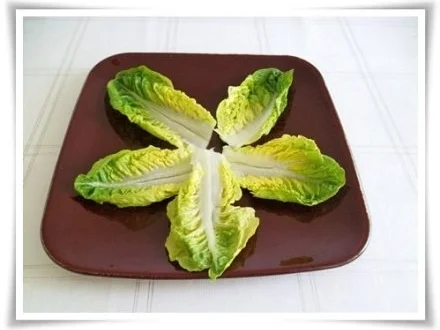 Kräuter Buletten auf Reisbett und bunter Paprikasalat auf  Romanasalat - Rezept - Bild Nr. 18