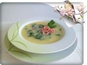 Rezept: Kohlrabicremesuppe mit Schinkenstreifen Kohlrabicremesuppe mit Schinkenstreifen - Rezept