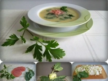 Kohlrabicremesuppe  mit Schinkenstreifen - Rezept - Bild Nr. 3