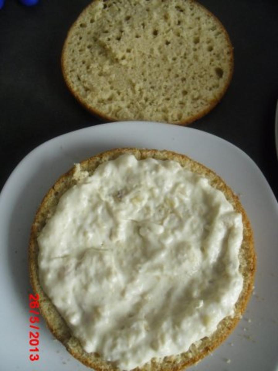 Buttermilch-Kuchen mit Bananen-Mascarpone-Creme - Rezept - Bild Nr. 3