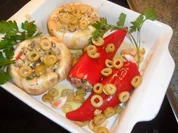 Rezept: champis und paprika gefüllt champis und paprika gefüllt - Rezept