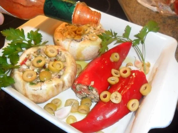 champis und paprika gefüllt - Rezept - Bild Nr. 2
