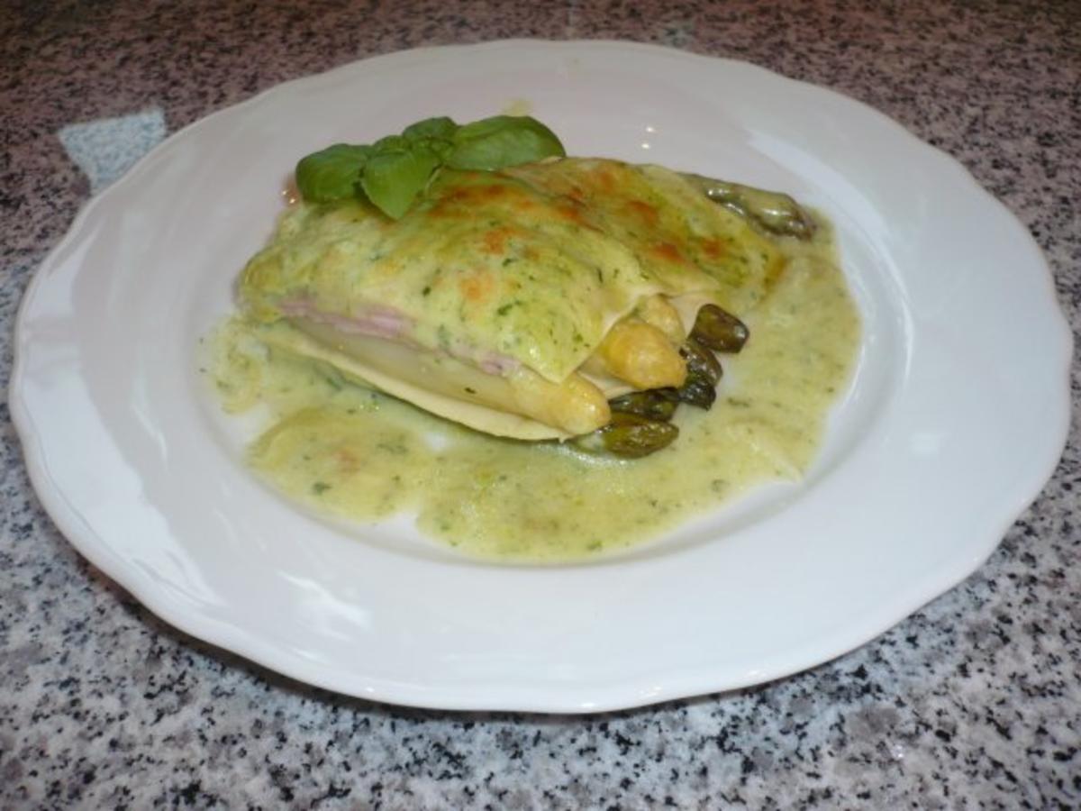 Spargellasagne vom grünen und weißen Spargel - Rezept - Bild Nr. 13