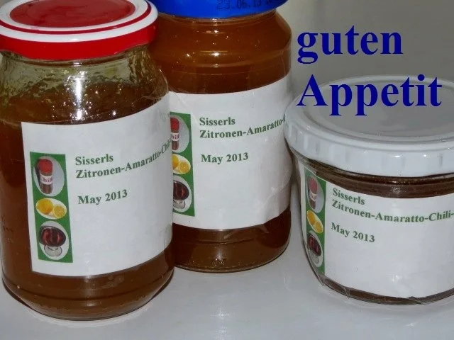 Rezept: Sisserl's * Zitronen - Amaretto - Chili - Gelee * Sisserl's * Zitronen - Amaretto - Chili - Gelee * - Rezept