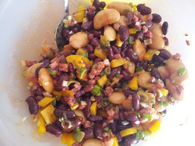 Salat von weißen Riesen-und Kidneybohnen - Rezept - Bild Nr. 5
