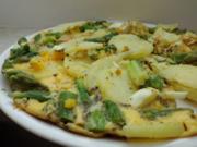Pfannengericht: Kartoffel-Grüner Spargel-Omelett - Rezept