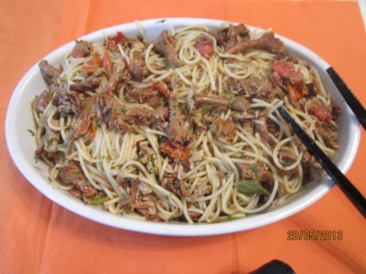 Spaghetti nach Holzfällerart - Rezept