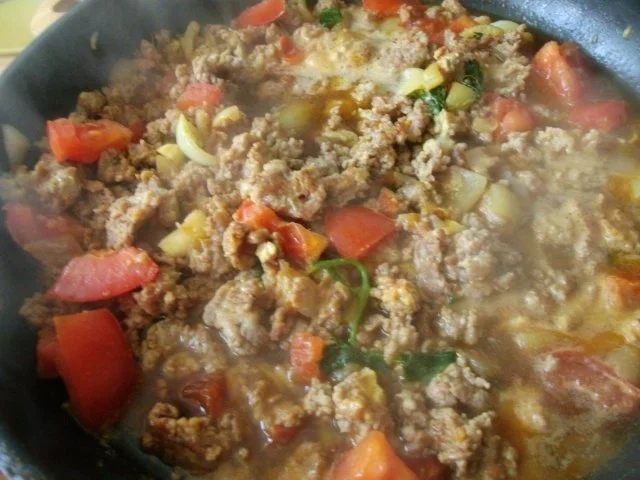 Rezept: Herzhaftes Kartoffelzwiebelpüree mit Hackfleischsoße Bild Nr. 8 Herzhaftes Kartoffelzwiebelpüree mit Hackfleischsoße - Rezept - Bild Nr. 8