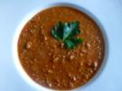 Leicht verschärfte Hack-Tomaten-Paprikasuppe - Rezept