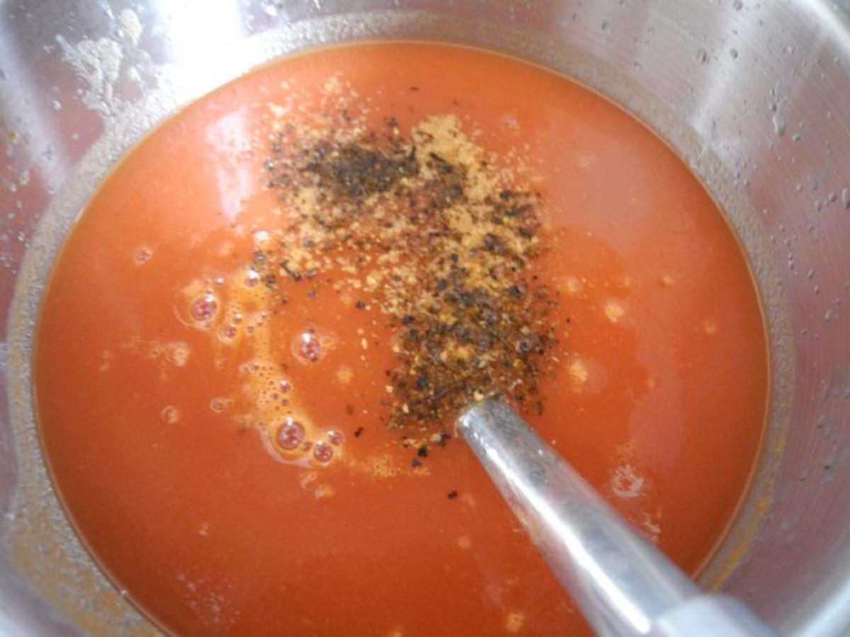 Unter 30 Minuten : Fussili an Tomaten-Paprika-Soße mit Zucchini und Tomaten - Rezept - Bild Nr. 5
