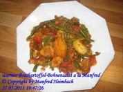 Salat – warmer Bratkartoffel-Bohnensalat a’la Manfred - Rezept