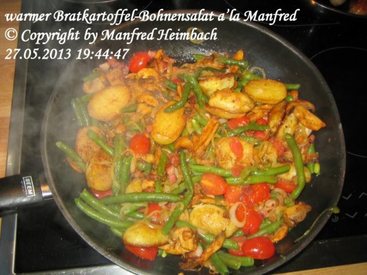 Salat – warmer Bratkartoffel-Bohnensalat a’la Manfred - Rezept - Bild Nr. 2