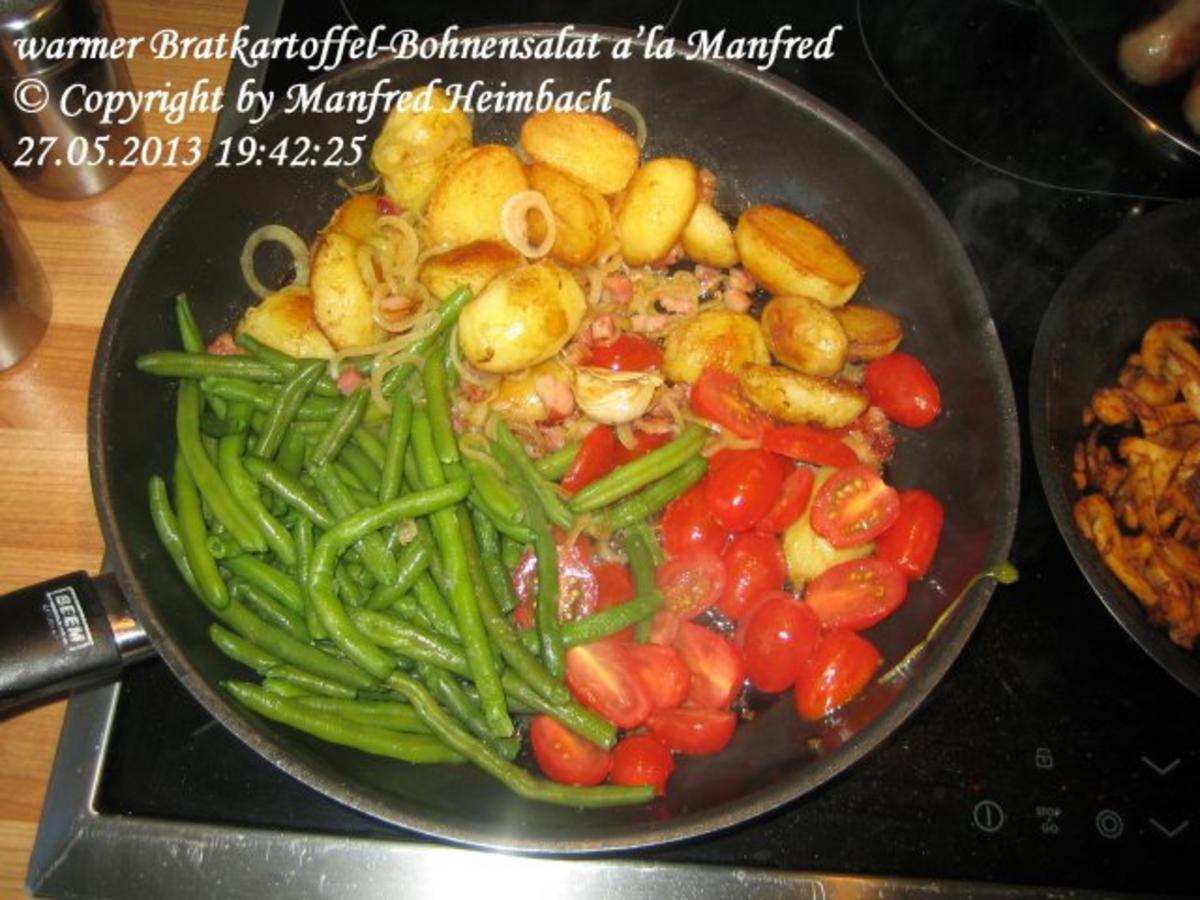 Salat – warmer Bratkartoffel-Bohnensalat a’la Manfred - Rezept - Bild Nr. 3