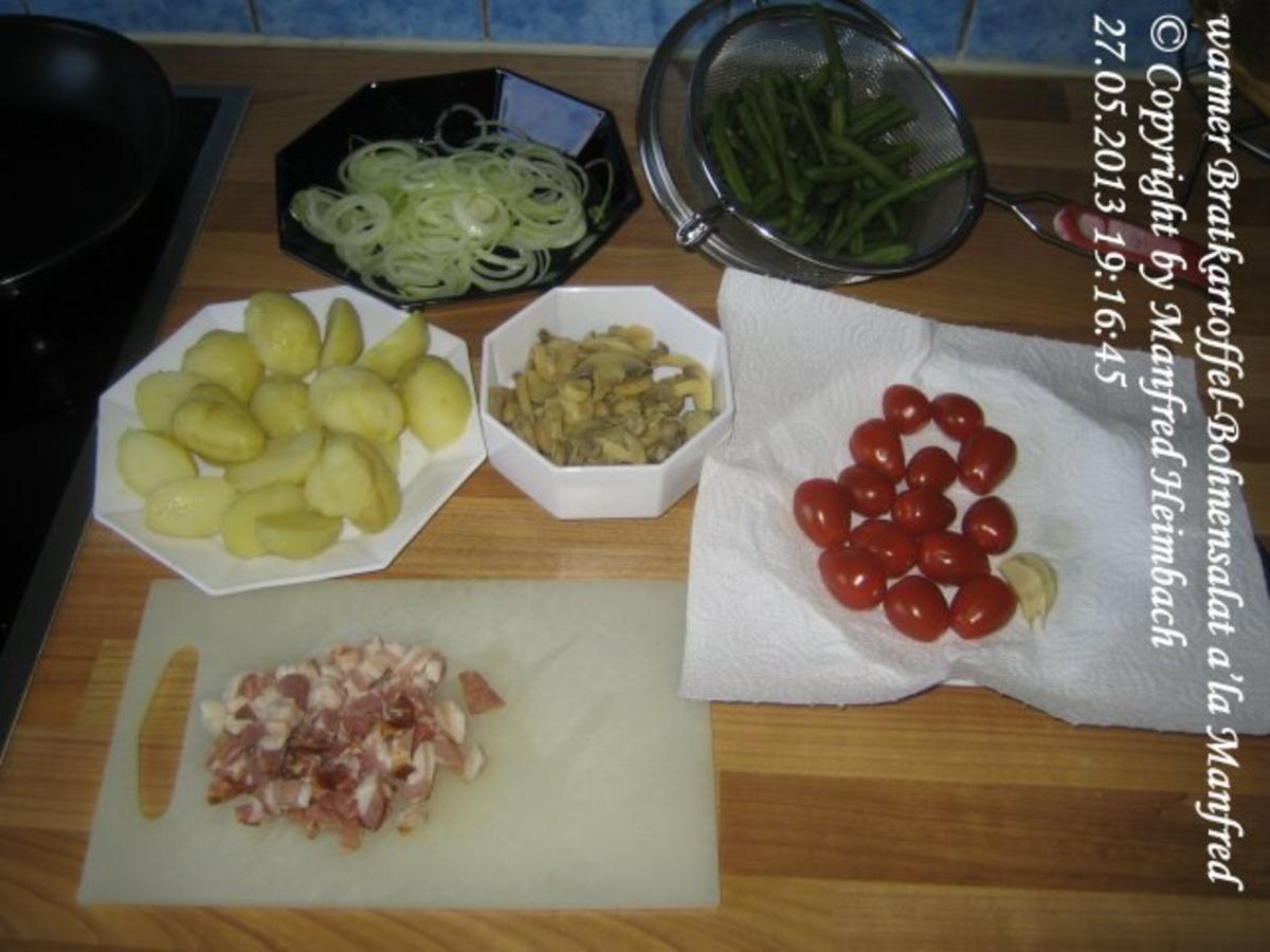 Salat – warmer Bratkartoffel-Bohnensalat a’la Manfred - Rezept - Bild Nr. 6