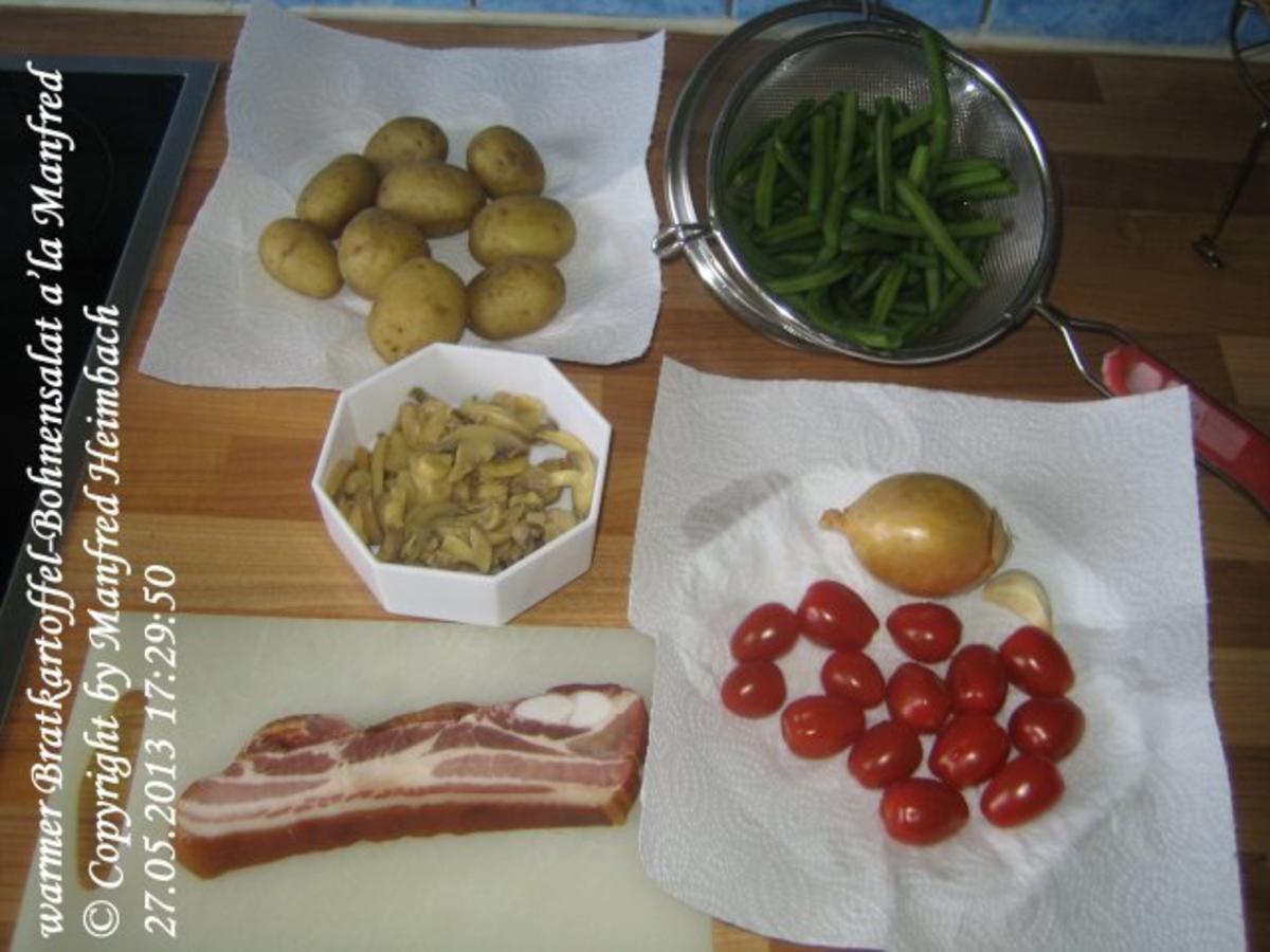 Salat – warmer Bratkartoffel-Bohnensalat a’la Manfred - Rezept - Bild Nr. 7