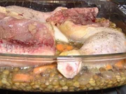 Hühnchen auf Linsen - Rezept