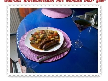 Fleisch: Bratwürstchen mit Gemüse - mexikanisch gewürzt - Rezept - Bild Nr. 10